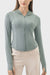 Lightweight long sleeve women’s hoodie with front zipper and hood