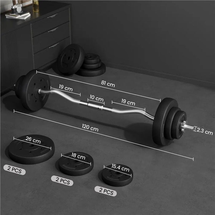 Barbell Weight Set 30Kg/25Kg/20Kg Barbell Adjustable Gym Weight for Home Fitness