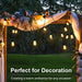 20LED Solar Powered Retro Bulb String Lights Garden Outdoor Fairy Christmas Lamp