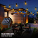 20LED Solar Powered Retro Bulb String Lights Garden Outdoor Fairy Christmas Lamp