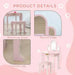 Kids Dressing Table and Stool w/ Mirror and Drawer, for Ages 3-6 Years - Pink - Samanta Factory