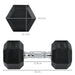 Hexagonal Dumbbells Kit Weight Lifting Exercise for Home Fitness 2x10kg HOMCOM - Samanta Factory