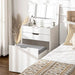 White Dressing Table Set w/ Mirror & Stool – Glam Vanity + Storage! ✨ - Samanta Factory