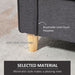 Dark Grey Linen 2-Seater Sofa | Modern Upholstered Loveseat with Armrests – 141cm Wide - Samanta Factory