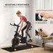 HOMCOM Exercise Bike Indoor Cycling w/ LCD Display, Heart Rate Sensor, Orange - Samanta Factory
