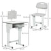 Kids Desk and Chair Set Adjustable Height Study Table w/ Book Stand - Grey - Samanta Factory
