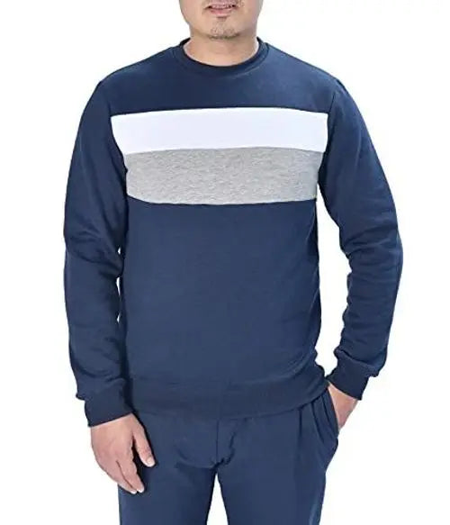 MENS BLOCK SWEAT NAVY S - Samanta Factory