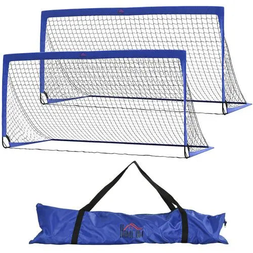 Children’s foldable football goal set for garden with metal frame and net

