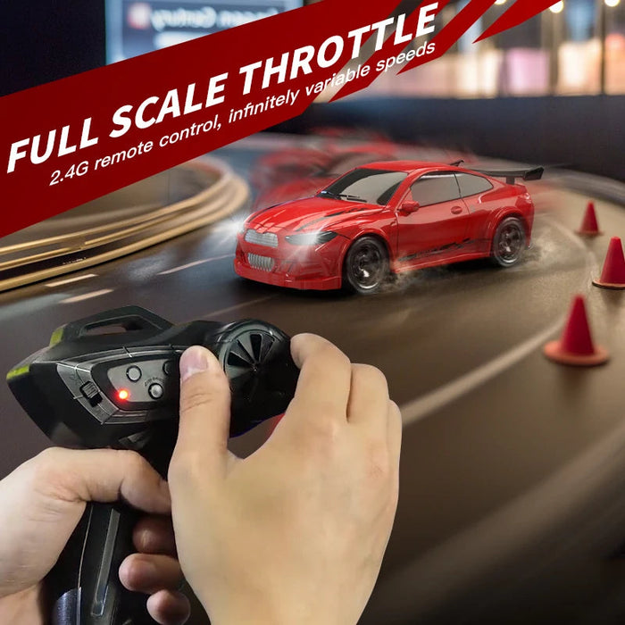 1/64 Mini RC Car – 2.4G 4WD High Speed Drift Remote Control GTR Racing Model SF