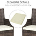 2-Seater Rattan Garden Armchair Set w/ Thick Cushions | Galvanized Metal Frame (Brown) - Samanta Factory