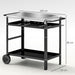 Outsunny BBQ Trolley: Stainless Steel Pizza Table & Versatile Outdoor Cart - Samanta Factory