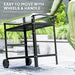 Outsunny BBQ Trolley: Stainless Steel Pizza Table & Versatile Outdoor Cart - Samanta Factory