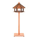 Wooden Bird Feeder Wooden Bird Table Bird Feeder with Roof, Brown, 130cm - Samanta Factory