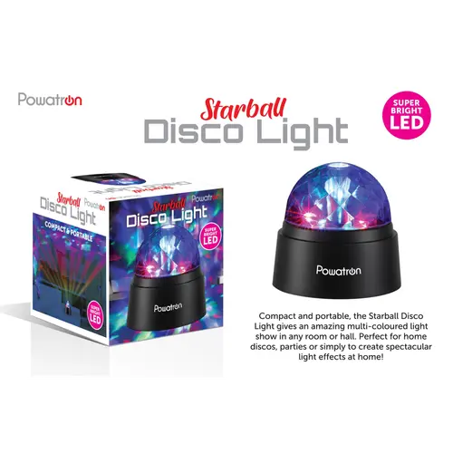 Powertron Starball Disco Light | Compact and portable, Multi-coloured light - Samanta Factory