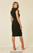 Black V Neck Wrap Dress - Samanta Factory