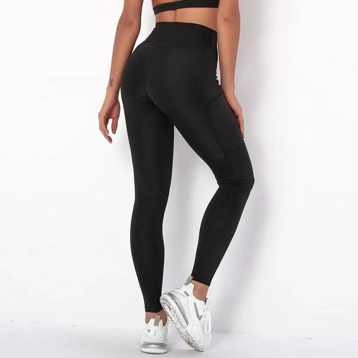 Women’s Yoga Leggings – High-Rise Fit with Pockets SF
