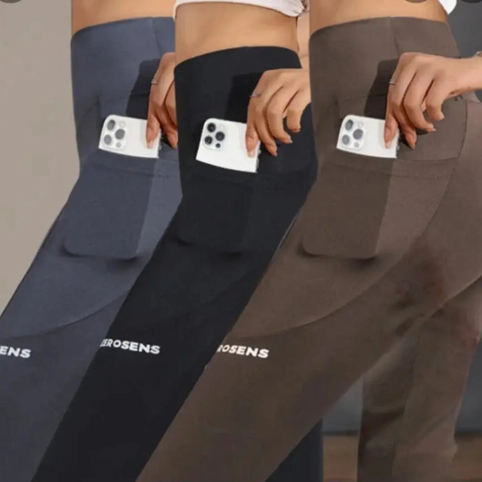 Women’s Yoga Leggings – High-Rise Fit with Pockets SF