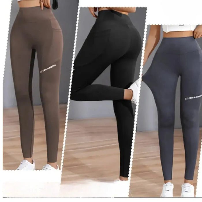 Women’s Yoga Leggings – High-Rise Fit with Pockets SF