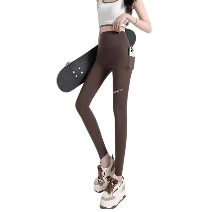 Women’s Yoga Leggings – High-Rise Fit with Pockets SF