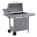 Gas BBQ Grill - 4+1 Burners with Storage & Mobility - Samanta Factory