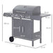 Gas BBQ Grill - 4+1 Burners with Storage & Mobility - Samanta Factory