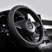 Napa Leather Perforated Patchwork Car Steering Wheel Cover, Non-Slip, Breathable, Universal 15 Inch (Approx. 38Cm)