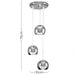 Kerry 3 - Light Silver Cluster Pendant