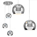 Kerry 3 - Light Silver Cluster Pendant