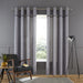 Soft shade curtains with contrasting border in neutral tones