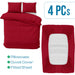 Odil Microfiber Solid Colour Duvet Cover Set with Pillowcases