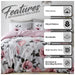 Cotton Blend Floral Duvet Cover Set with Pillowcases