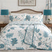 Polyester floral duvet cover set with vintage heritage print and matching pillowcases

