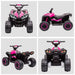 HOMCOM 12V Electric Quad Bikes for Kids Ride On Car ATV Toy for 3-5 Years Pink - Samanta Factory