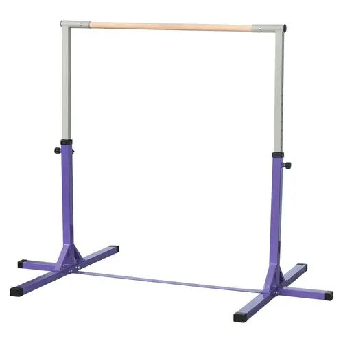Adjustable Kids Gymnastics Training Bar with Sturdy Steel Frame and Foldable Design