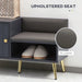 Shoe Bench with Storage Cabinet, Seating Cushion for Entryway Hallway Grey - Samanta Factory