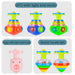 UFO Flashing Spinning Top Kids Gyro Light up Toy Kids Piggy LED Music Gyroscope Launcher Rotating Toys Fun Birthday Party Favors