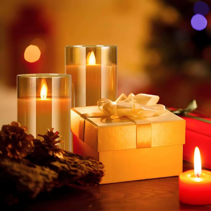 LED Lights Electronic Candles LED Candle Decorations Acrylic Candles Complete Set of Remote Control Timers Christmas and Wedding