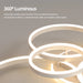 Modern LED Ceiling Chandelier – Dimmable with Remote Control - Samanta Factory