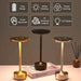 Wireless LED desk lamp with touch control and dimming feature in black and brushed nickel finish for modern lighting solutions.