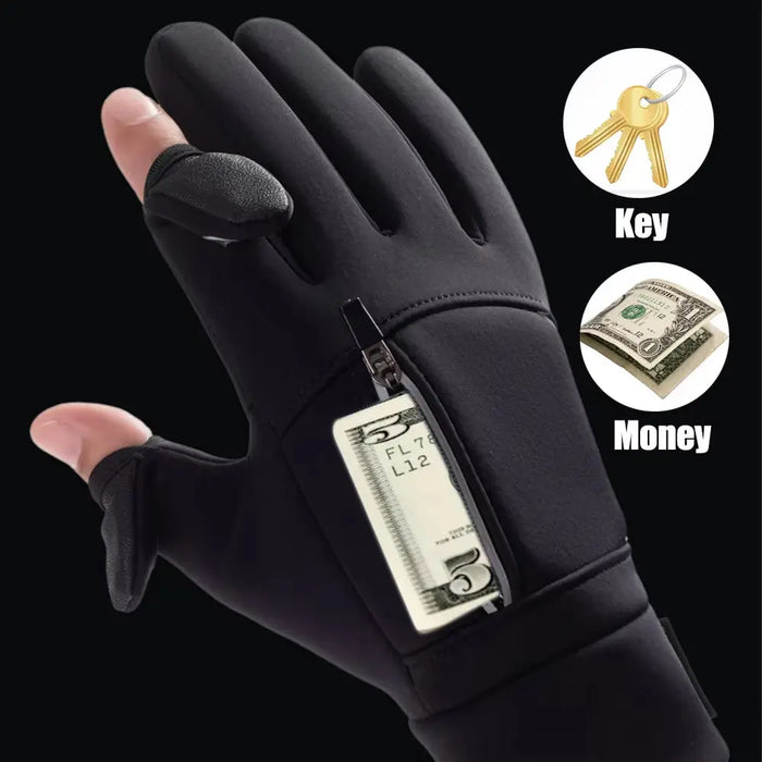 Winter Warm Touch Screen Gloves Outdoor Windproof Waterproof Cold-Proof Gloves Men Driving Cycling Fishing Ski Gloves