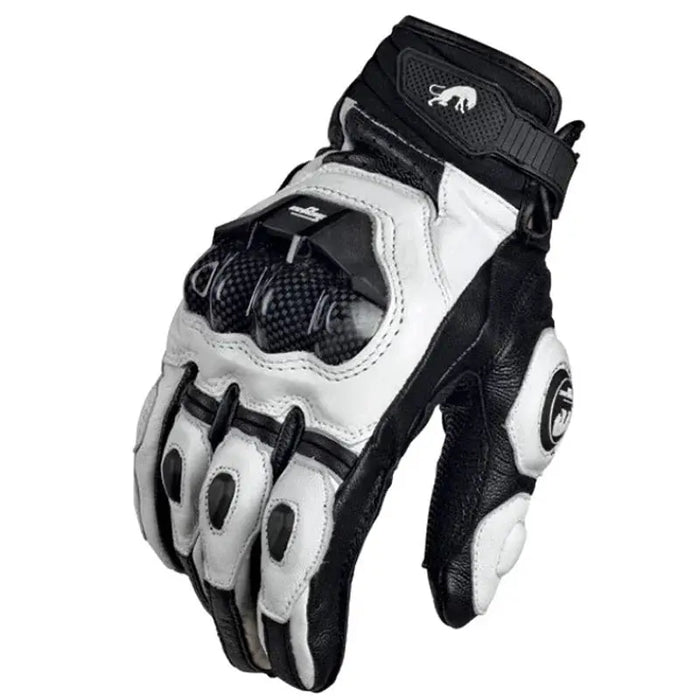 Durable leather outdoor gloves for cycling, hunting, paintball, camping, hiking, and fishing with slip-resistant design.