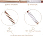 5-Piece Professional Nail Art Liner Brush Set with Protective Caps and Diamond Handles, 7/9/11/15/20mm,  Fine Detail Painting Tools for Acrylic Design in Rose Gold