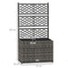 Planter Box – Rattan Design with Trellis for Vines - Samanta Factory