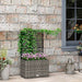 Planter Box – Rattan Design with Trellis for Vines - Samanta Factory