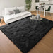 Deep pile shag rug in living room, soft and cozy with modern design