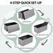 Fabric Foldable Storage Ottoman with Padded Seat for Living Room