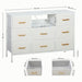 Boucle Chest of Drawers – 8 Drawer Dresser with Power Outlets - Samanta Factory