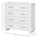 Chest of 4 Drawers – Sturdy Home Storage with Metal Handles - Samanta Factory