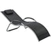 Outdoor reclining chair with breathable mesh seat, aluminium frame, and removable headrest
