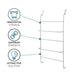 Curl Over-The-Door Towel Rack Holder Storage